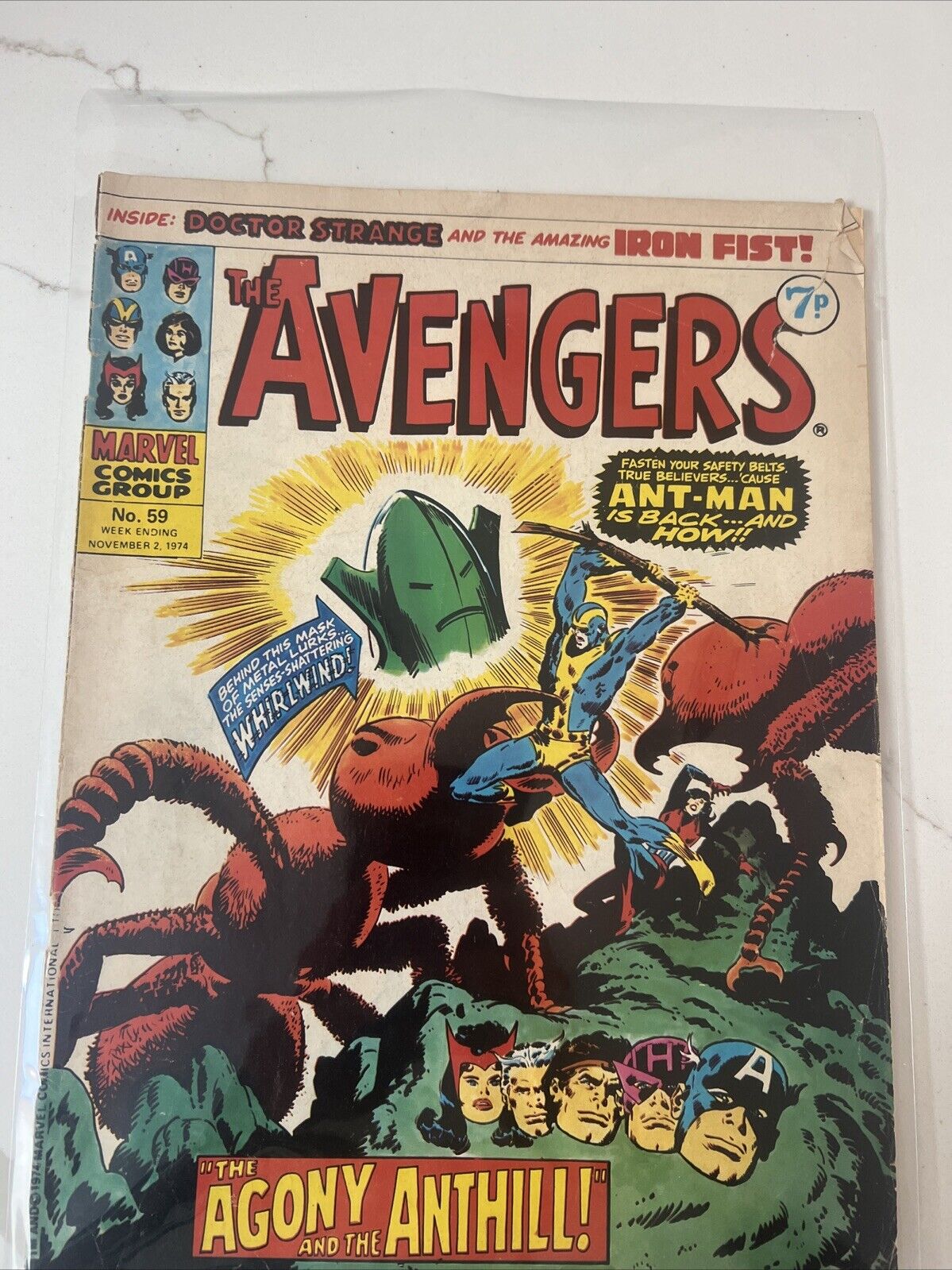 The Avengers #59-1974 Britain’s Finest Marvel Comics Weekly Group UK