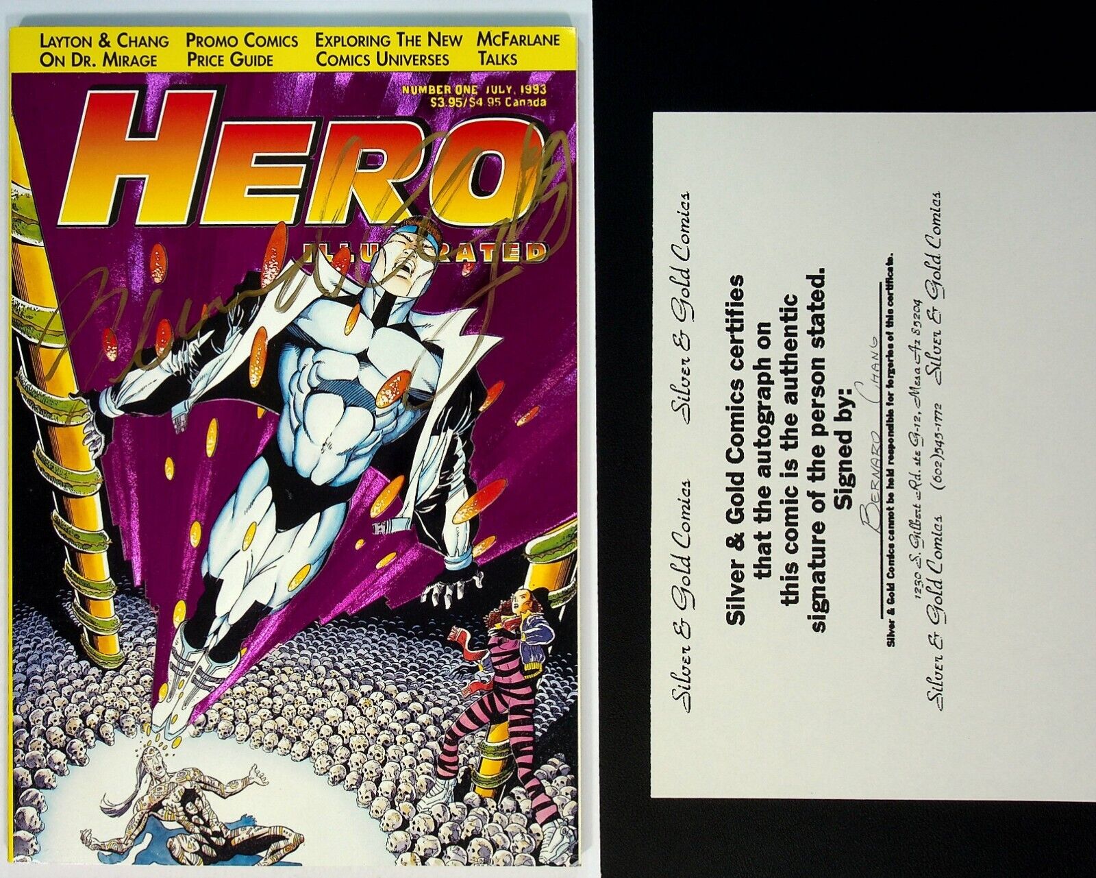 Hero Illustrated #1 Signed by Bernard Chang Valiant Comics