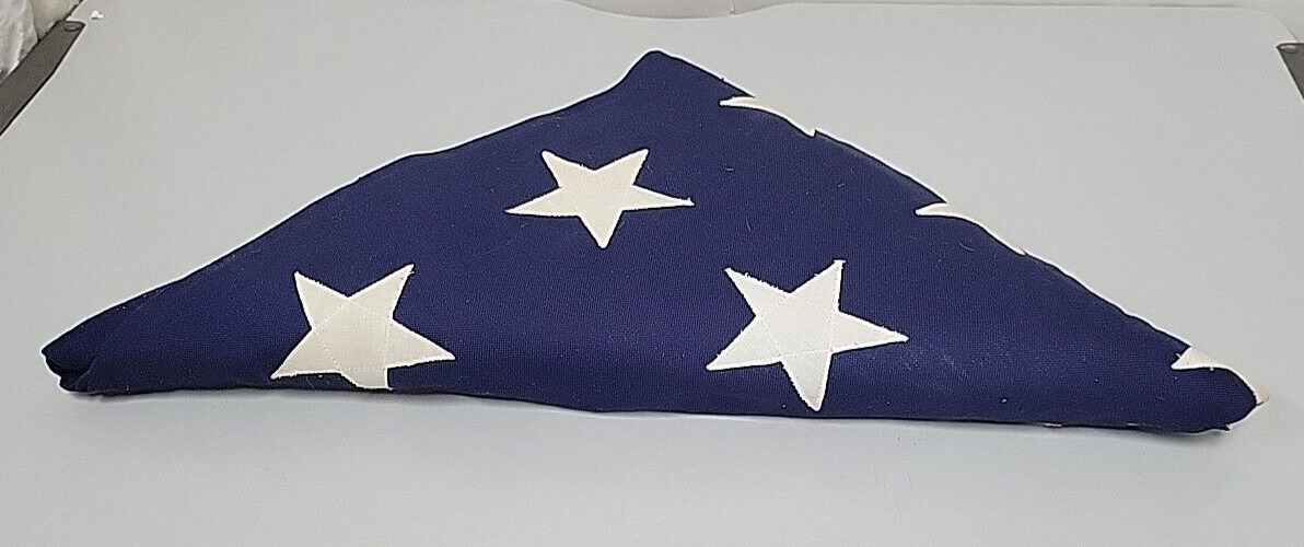 WW2 Era 48 Star American Flag 5' x 9.5' (Vintage 1912-1959) Stitched Casket Size