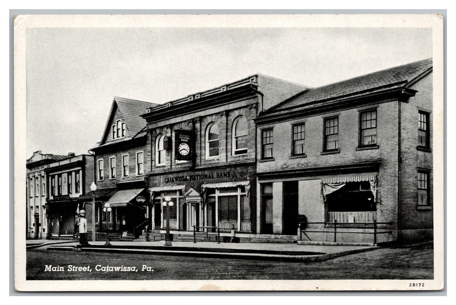 Postcard PA Catawissa Pennsylvania Main Street Bank c1940s S21