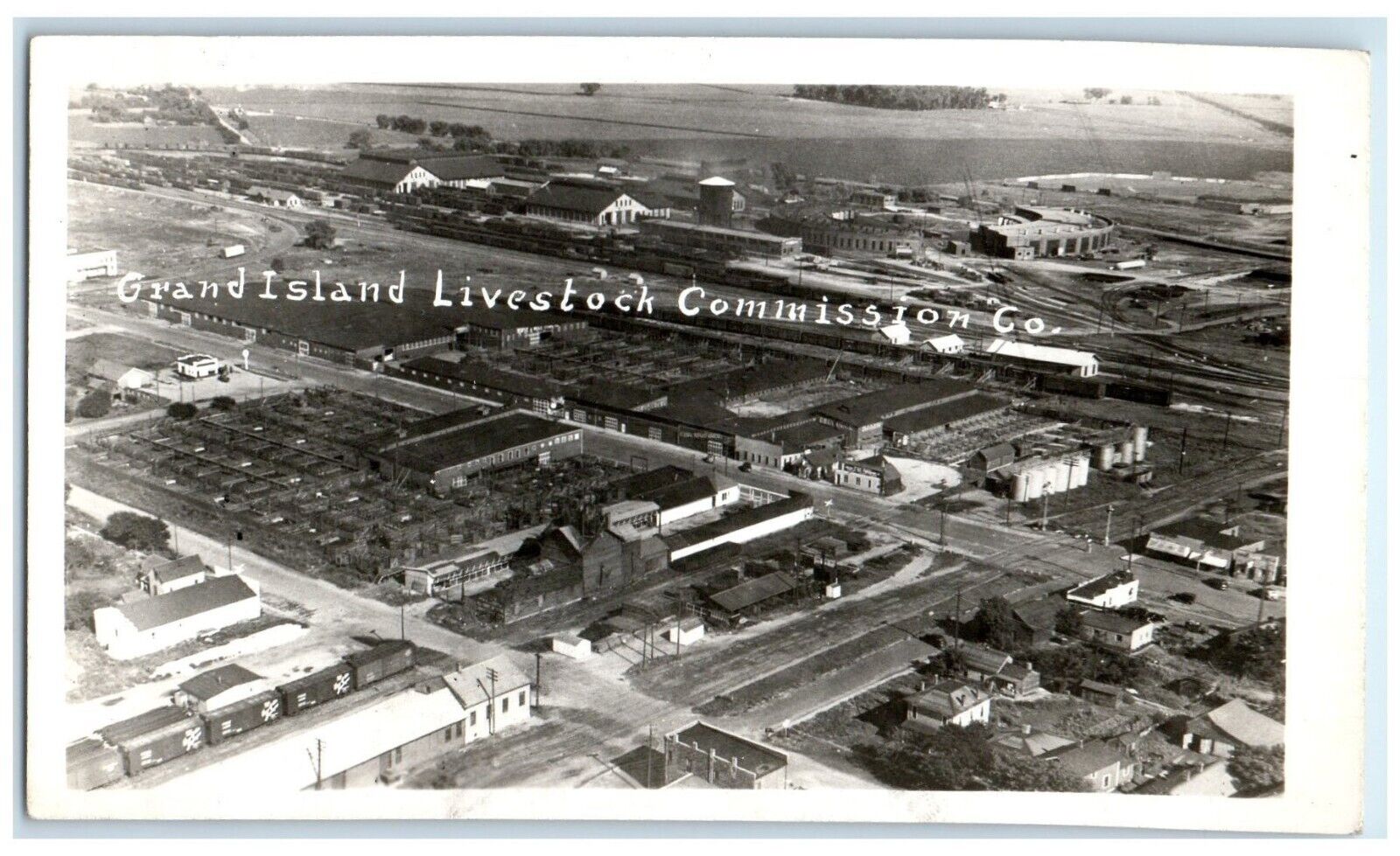 c1950\'s Grand Island Livestock Commission Co. Nebraska NE RPPC Photo Postcard