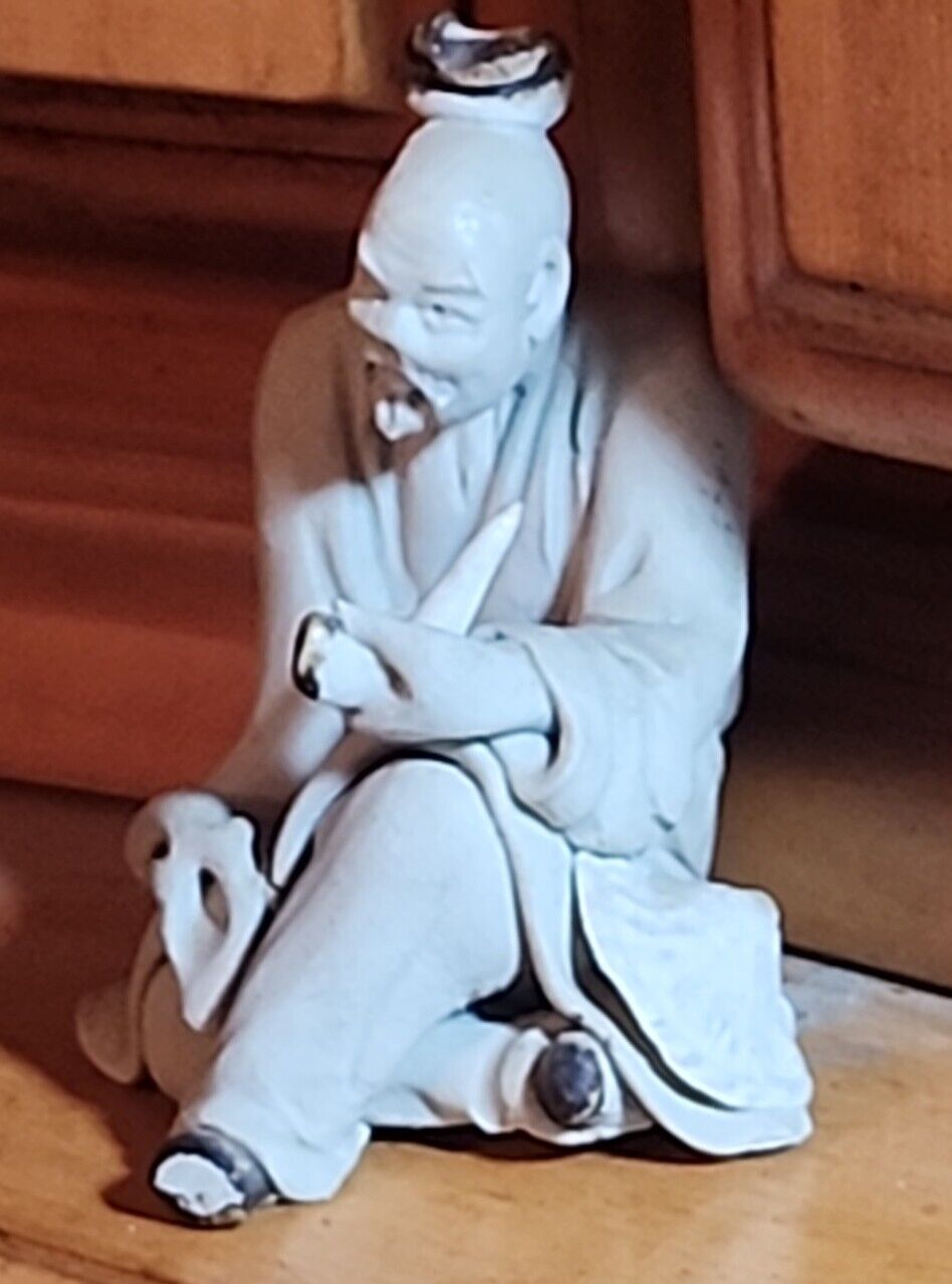 Vintage Buddha Miniature Bonsai Zen Garden Mud Ceramic Figurine