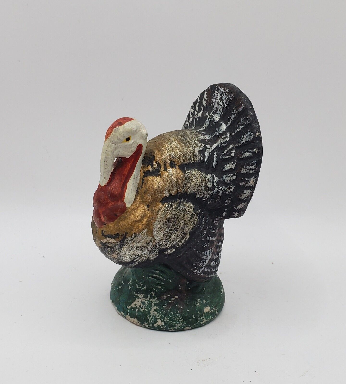 Vintage Old  1940'S 4 Inches JAPAN Turkey Handpainted Thanksgiving Decor Stamped