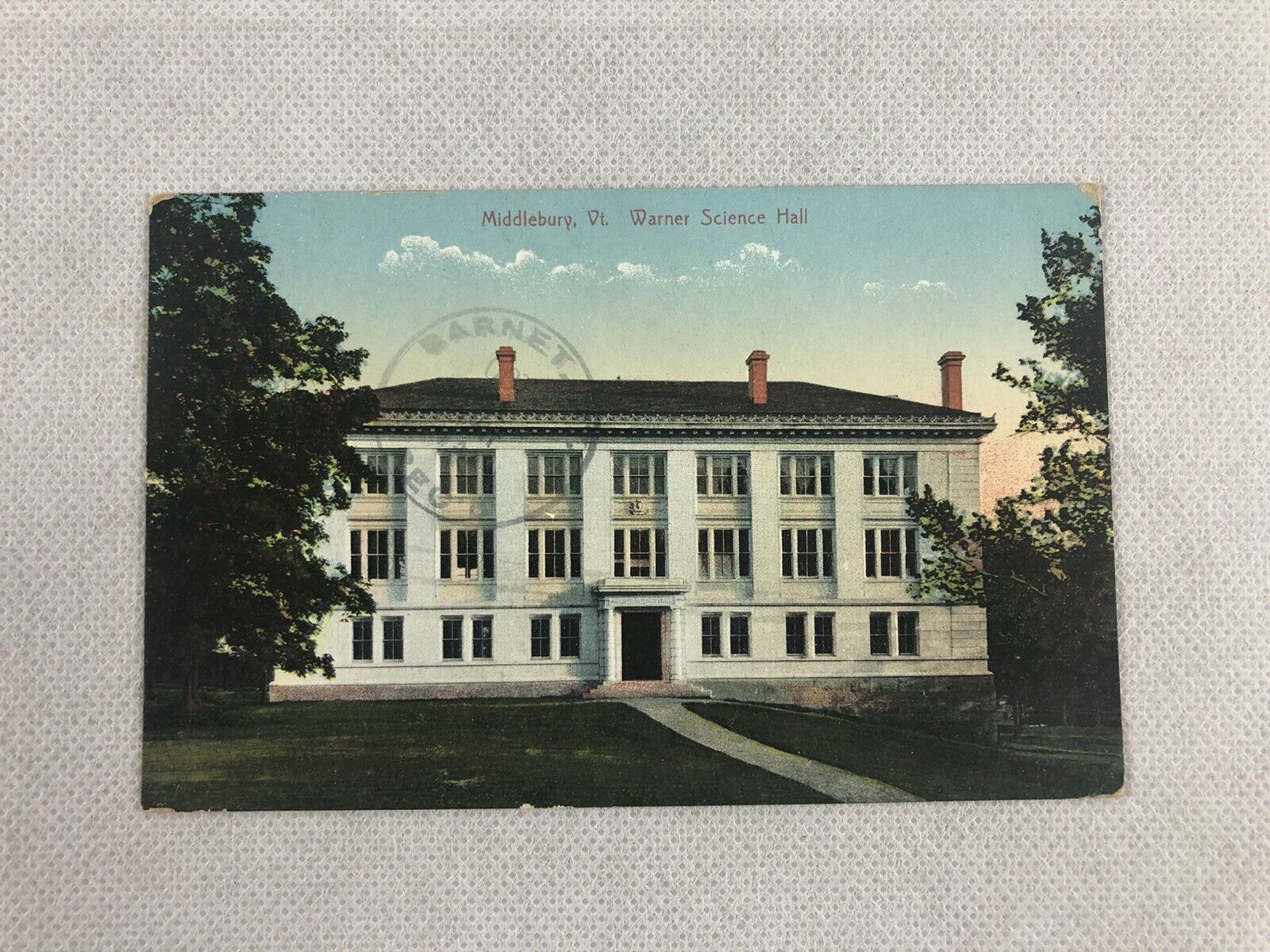Middlebury College, Warner Science Hall, Middlebury VT Postcard Circa 1910