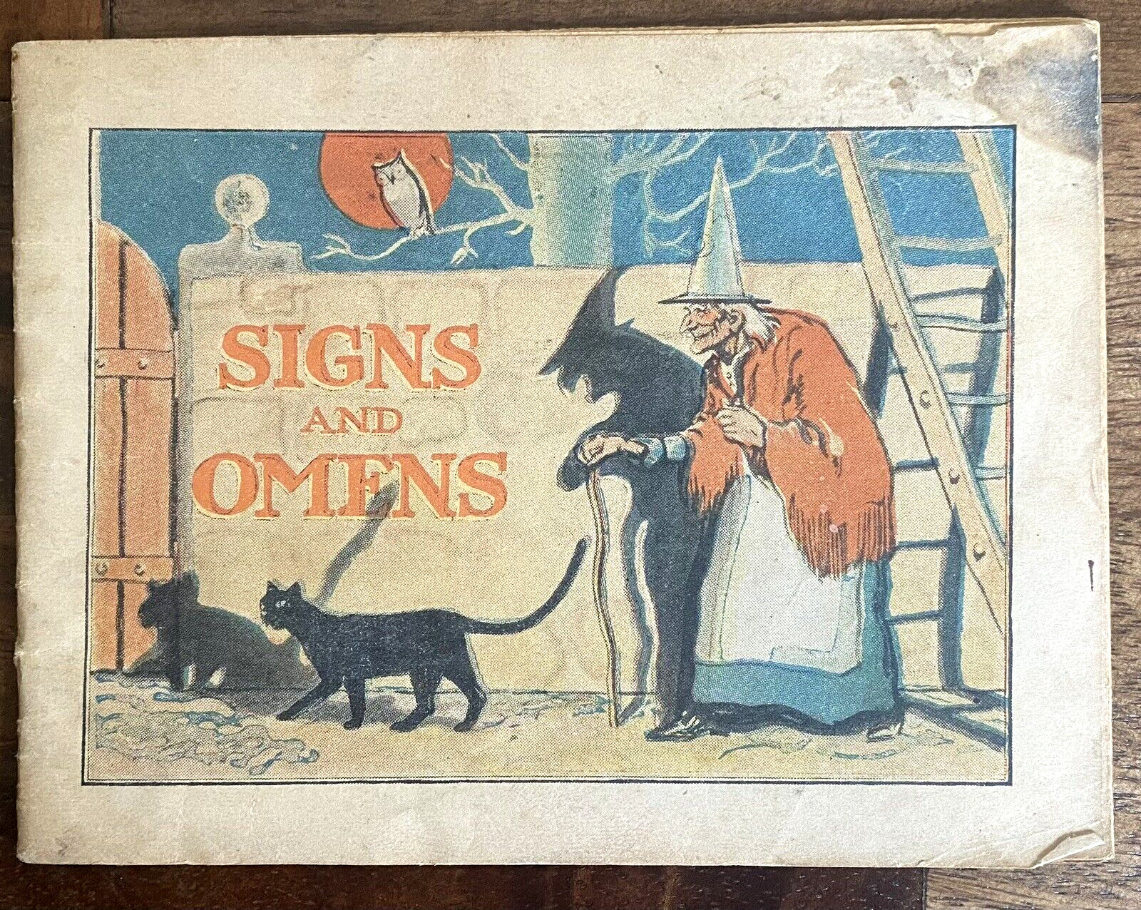 Vtg. Dr. Miles Quack Advertising Pamphlet Halloween Witch SIGNS and OMENS