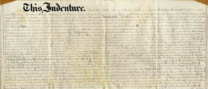 Deed for the purchase of Land - Americana