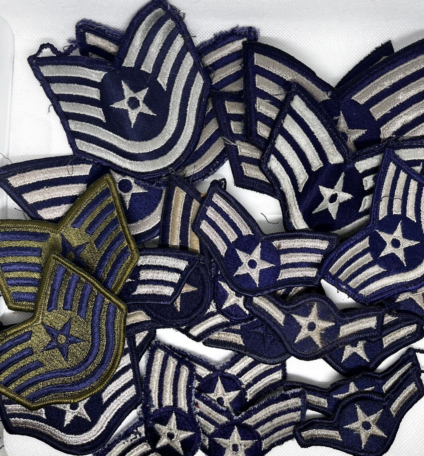 US Airforce Rank Insignia (Multiple Ranks) Shoulder Patches | Pack of 24