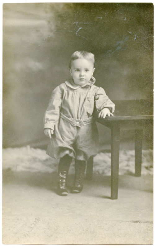Real Photo Postcard - Cute Little Boy Standing 