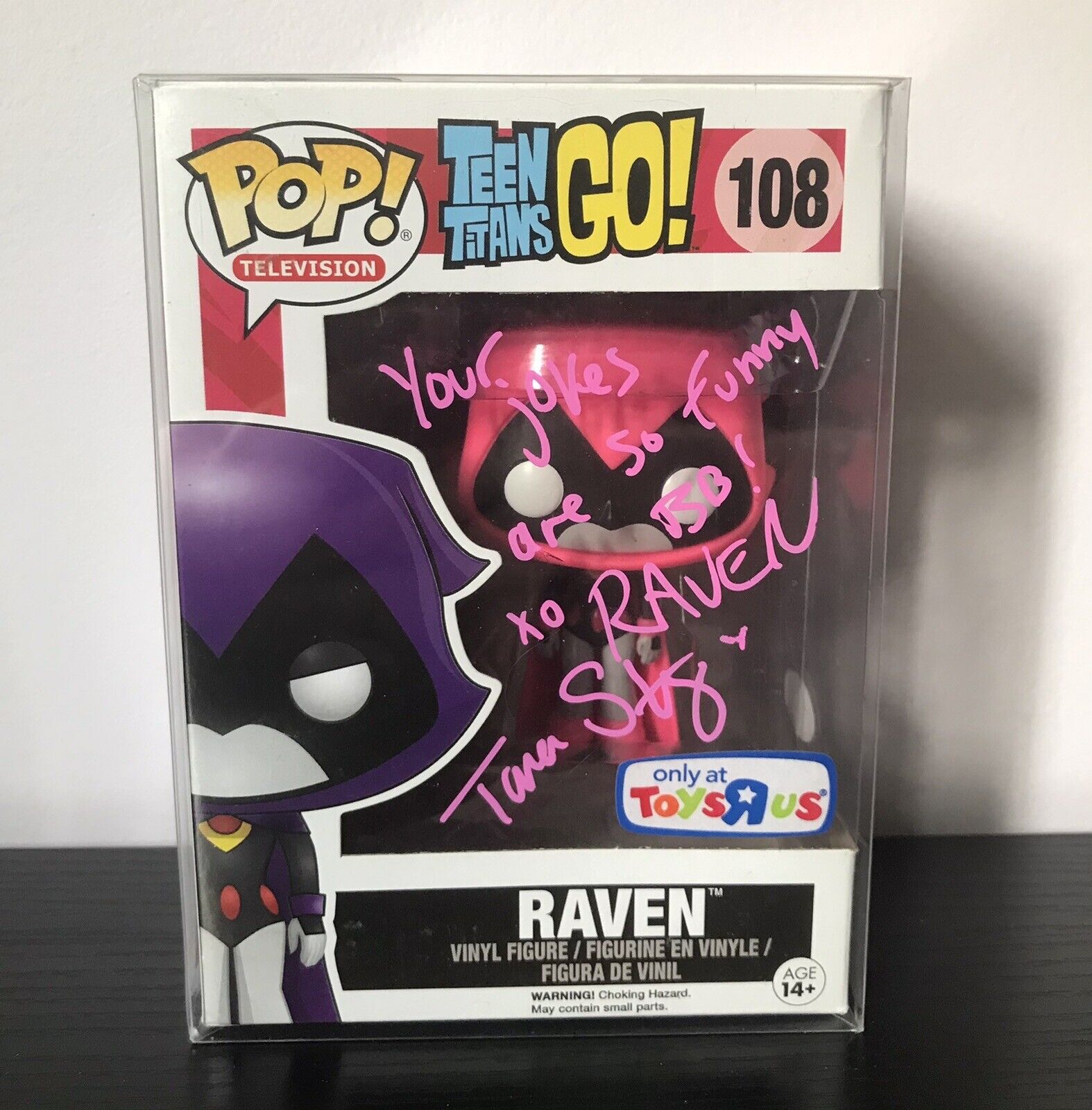 Teen Titans Go Raven Funko Pop Signed by Tara Strong (Pink)