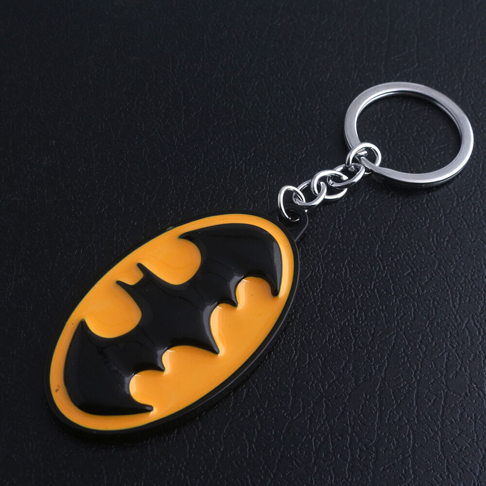 DC Superhero Batman Keyring Batmobile/Helmet/Bat logo Pendant Necklace Keychain 