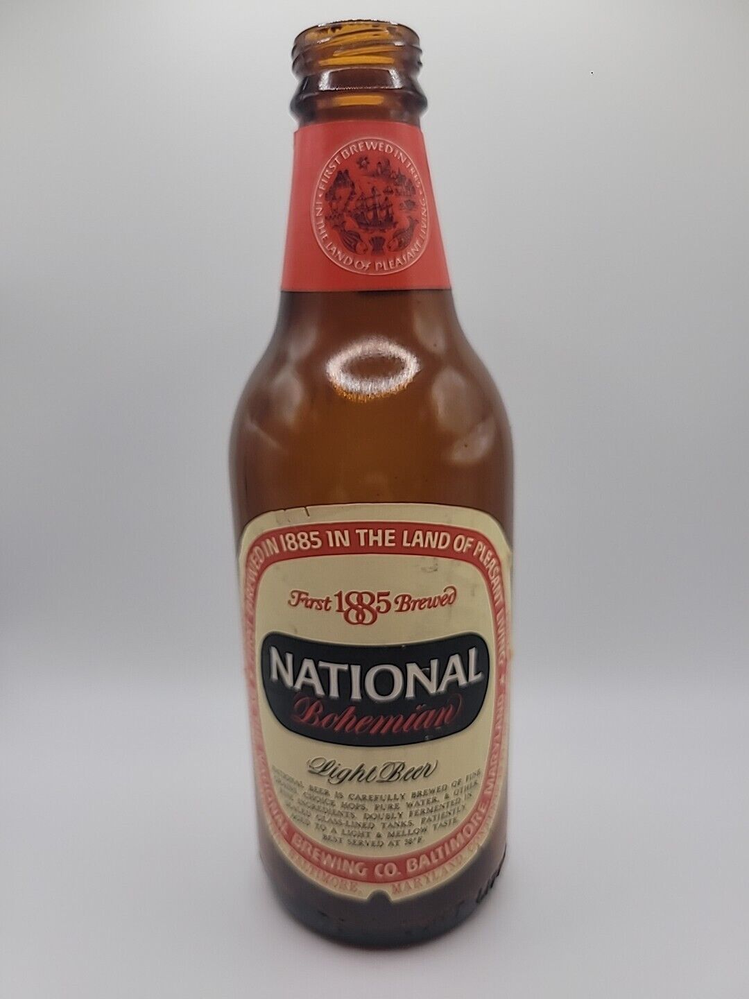 National Bohemian Vintage Bottle 1970’s Baltimore MD Natty Boh Race Track Label