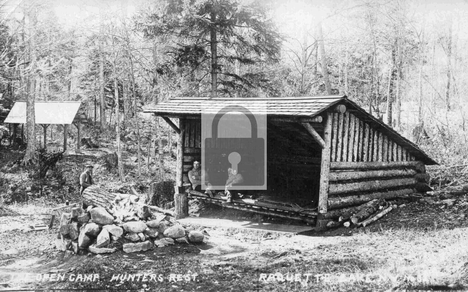 Raquette Lake New York NY Hunters Rest Camp Reprint Postcard