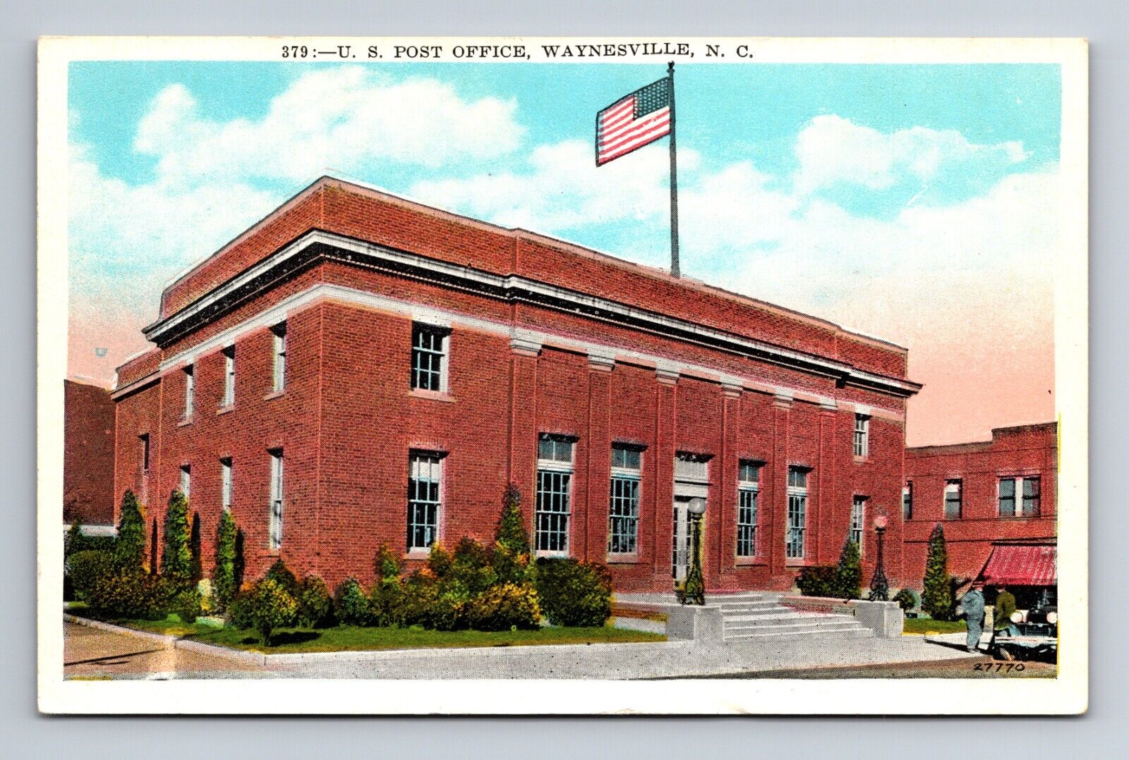 US Post Office Waynesville North Carolina Postcard