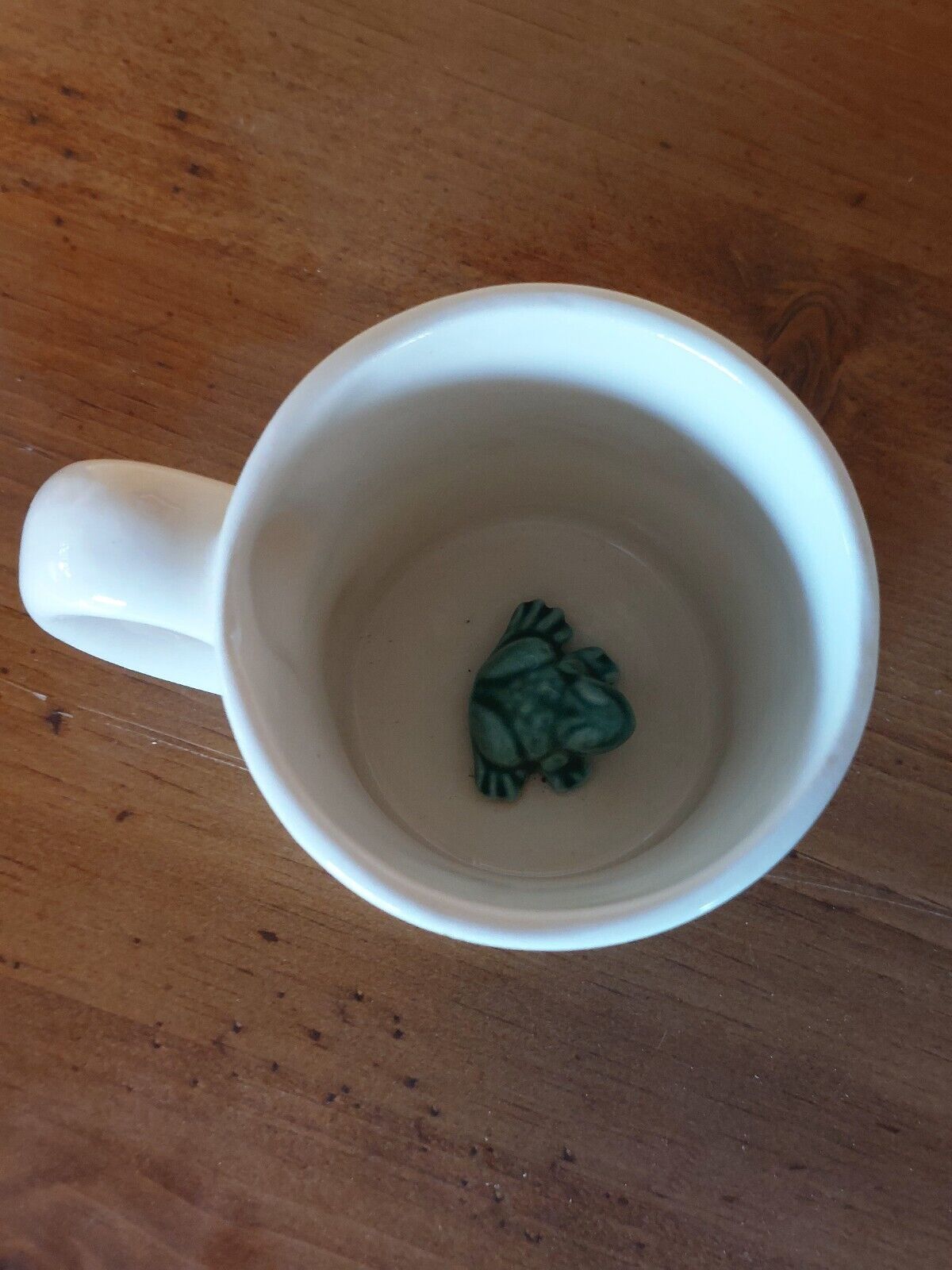 Vintage Surprise Hidden Frog With White Nesting Bird Coffee Mug Cup 