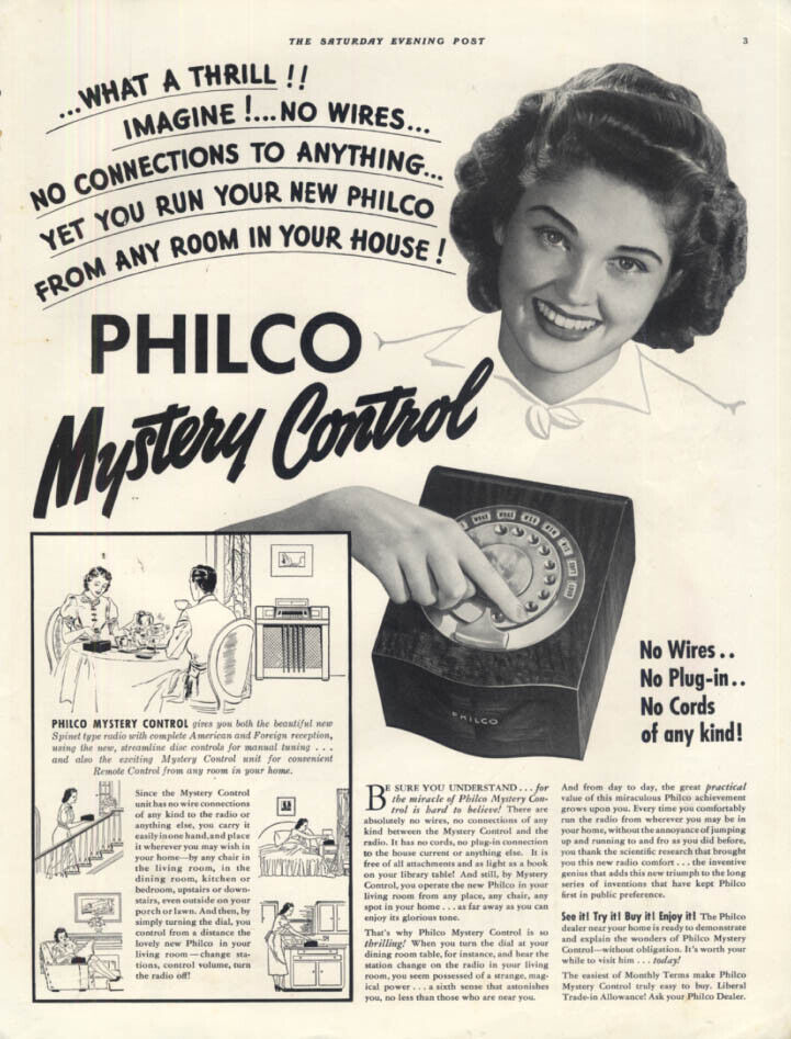 What a thrill Philco Mystery Control for your Radio ad 1938 SEP