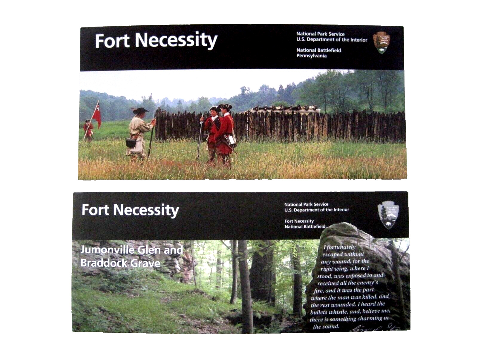 Fort Necessity National Battlefield National Park Service 2 Unigrid Brochure Map