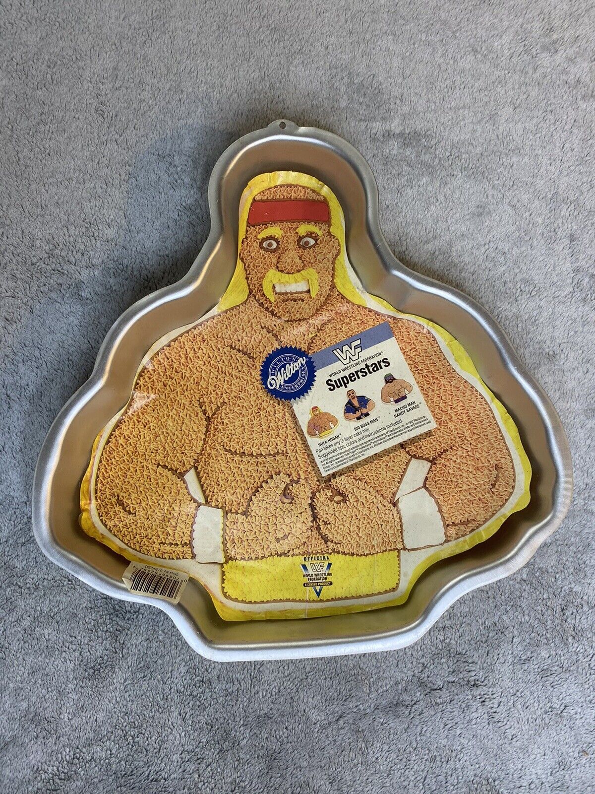 1992 Hulk Hogan WWF Superstars Wilton Cake Pan Un-Used Rare Vintage WWE