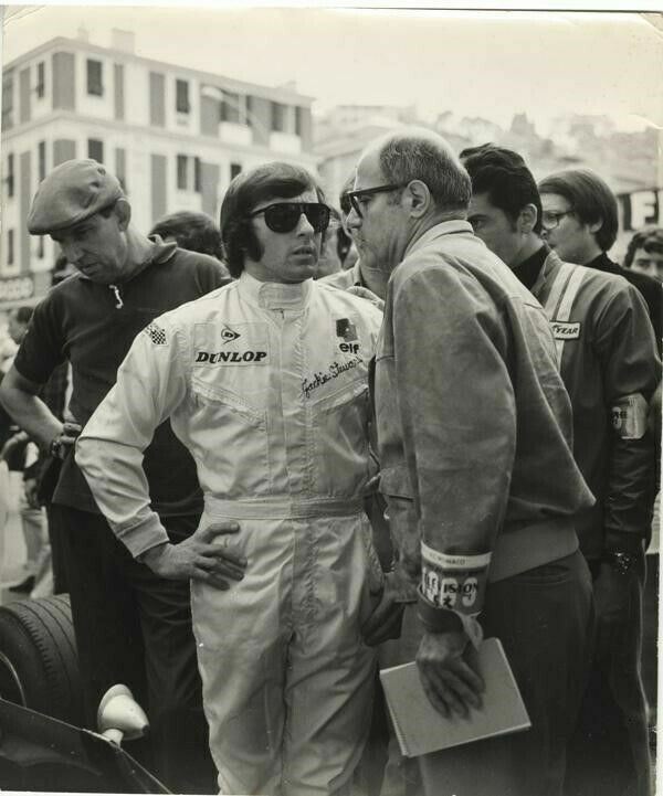 Formula One 1 Jackie Stewart World Champion Racing Driver Vintage Oversize Photo