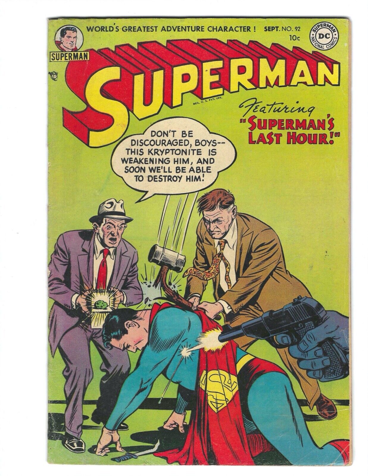Superman #92 1954 FN/FN+ or better Superman\'s Last Hour  Combine Shipping
