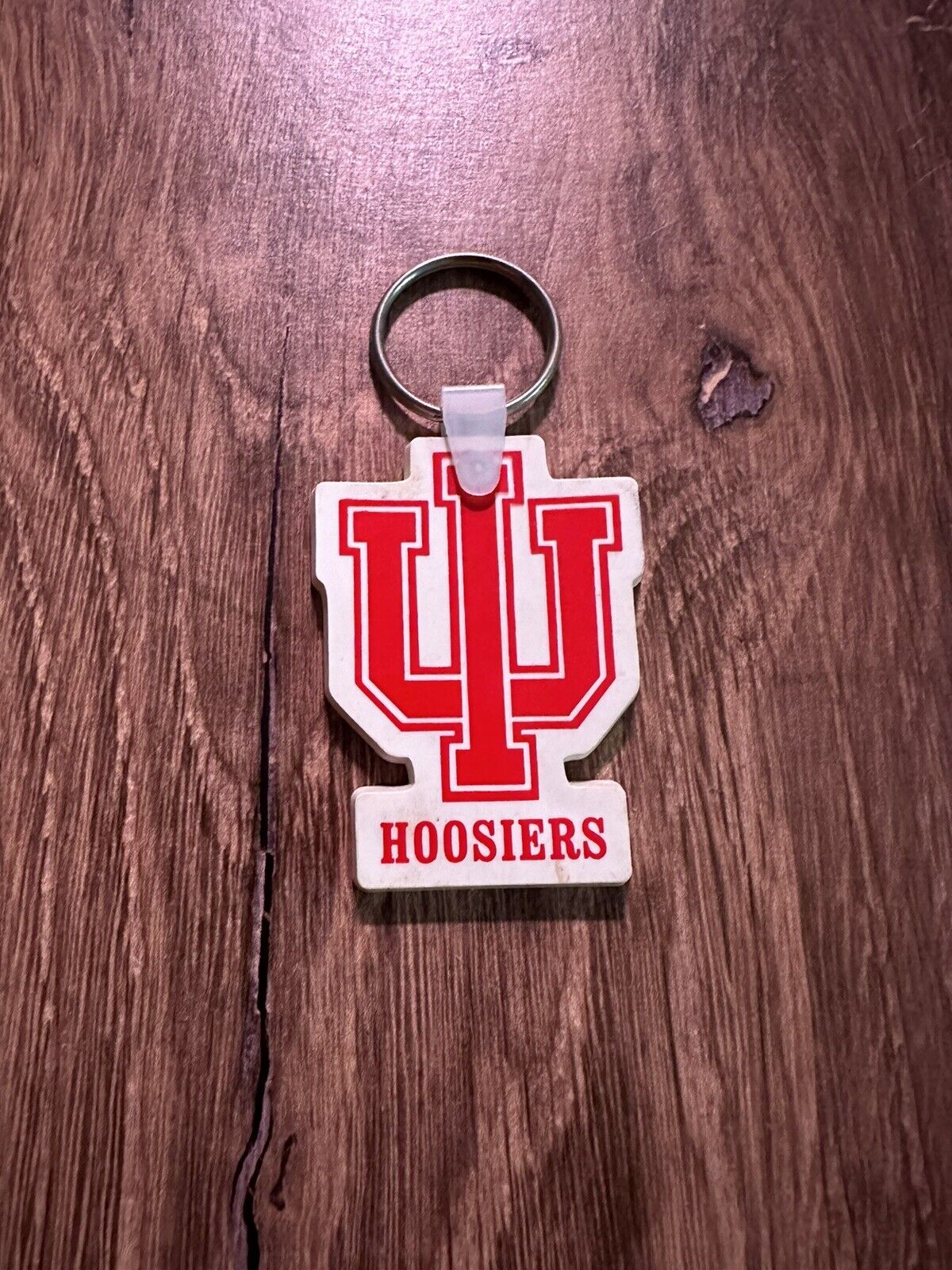 Vintage Indiana University Hoosiers Keychain Keyring 