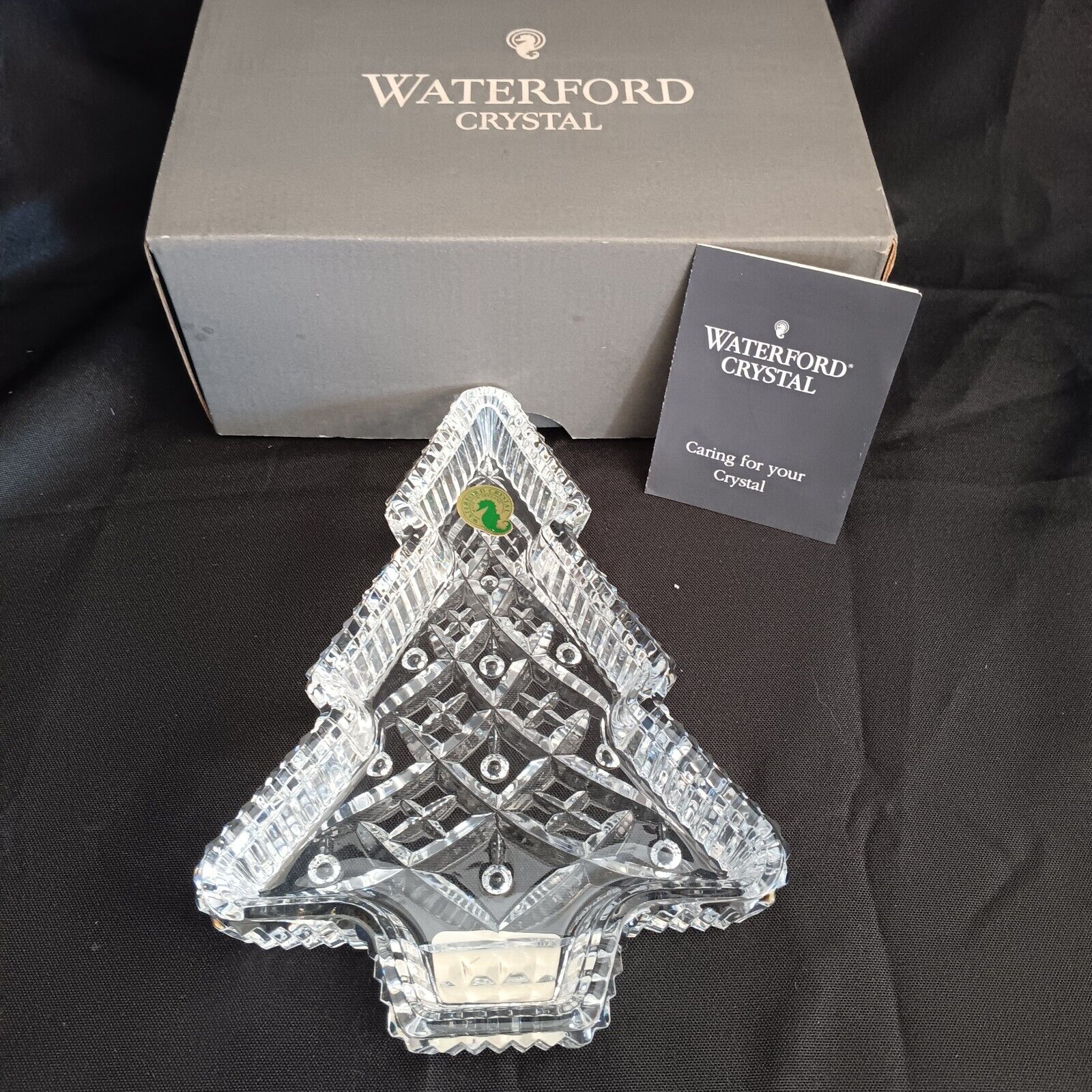 Waterford Crystal Christmas Tree Tray New Original Box Ireland