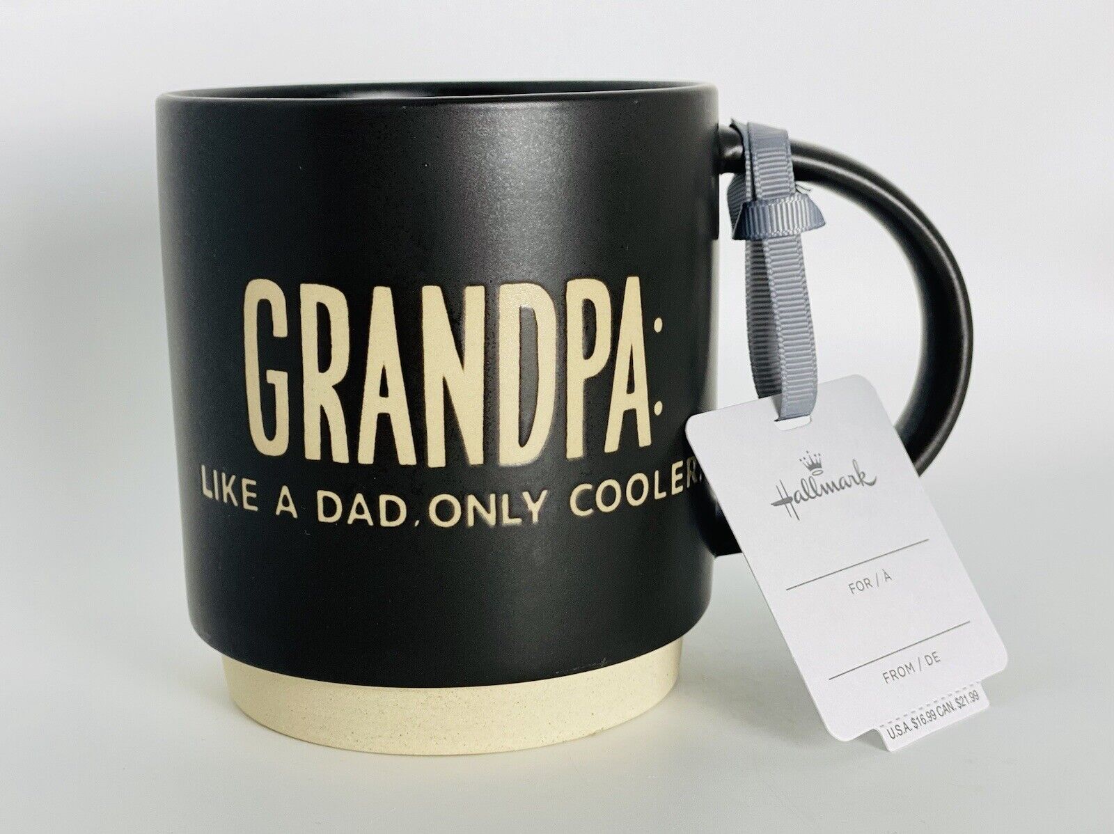 Hallmark Grandpa Like A Dad Only Cooler Mug Black and Beige Mug