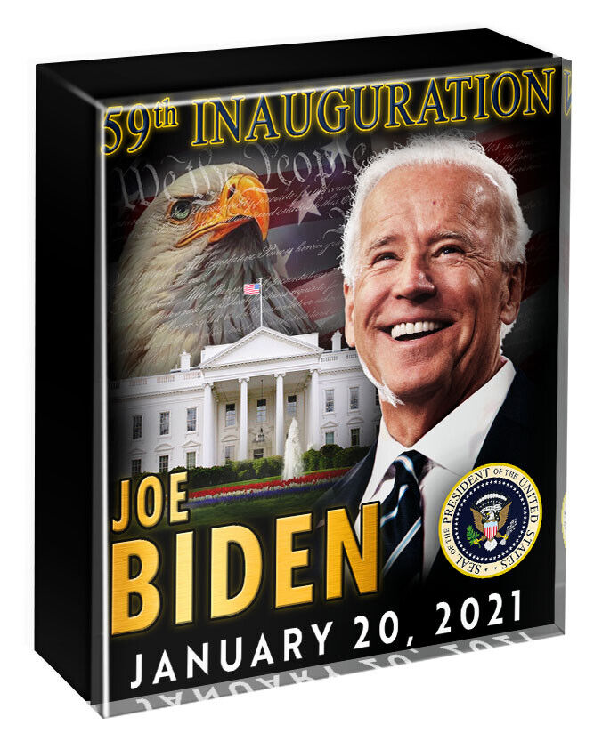Joe Biden Presidential Inauguration Crystal Paperweight January 20th, 2021 NEW