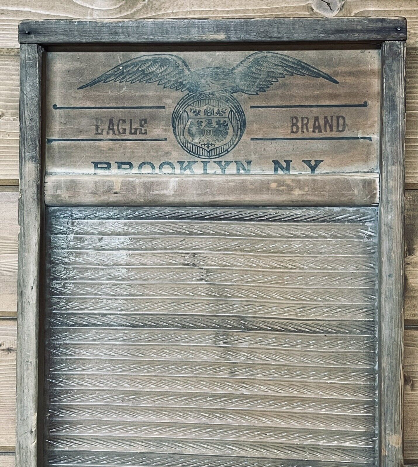 Vintage Laundry Washboard Glass, Brooklyn New York.