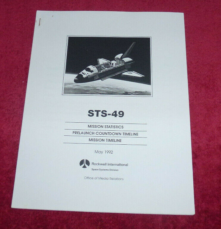 NASA STS-49 Rockwell International Press Kit Booklet 54 pages 1992