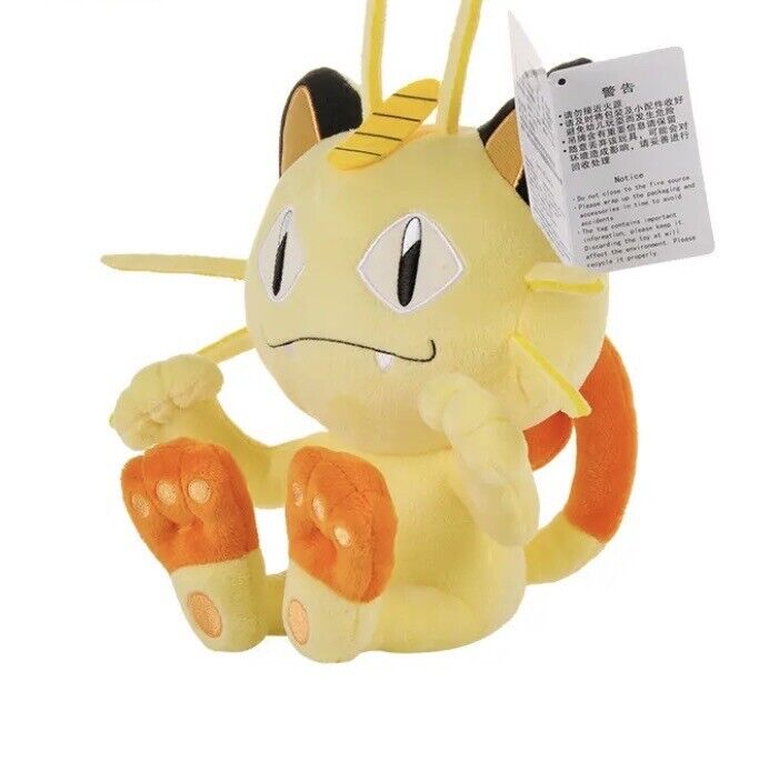 Brand new Pokemon  Meowth 9- 10 Inch Plush Figure - U.S Seller