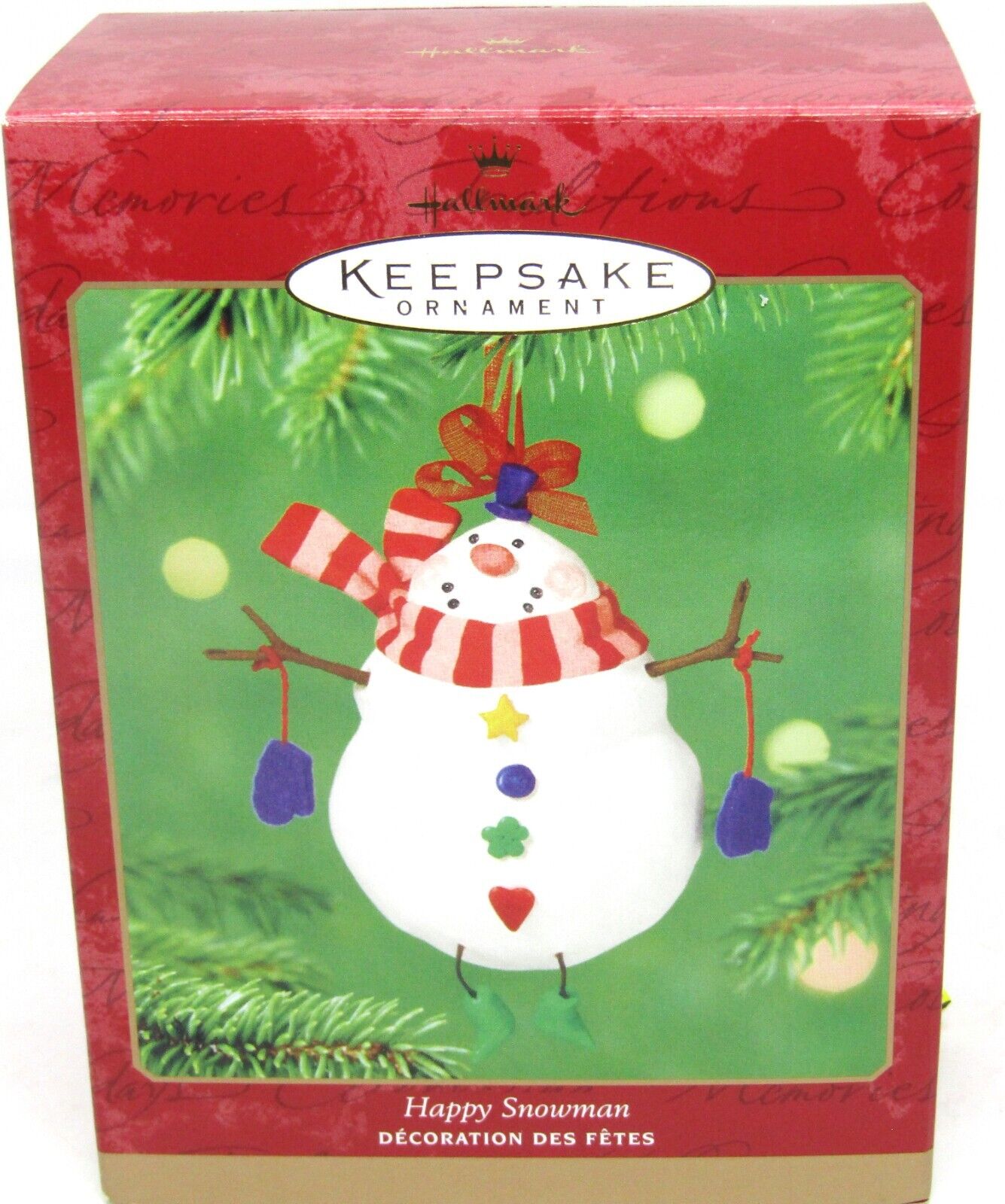 Snowman Ornament 2001 Hallmark Keepsake \