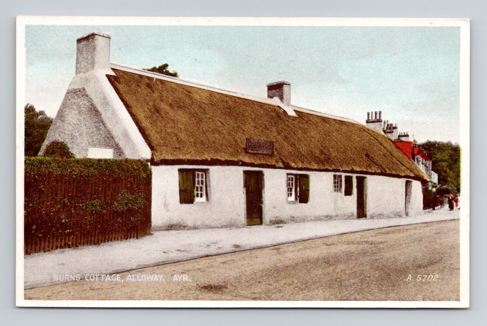 Postcard Burns Cottage Alloway Ayr Scotland, Antique M16