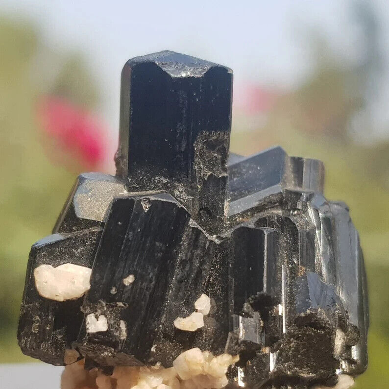 100 % Natural rare 10 grams Black Tourmaline and Feldspar Mineral