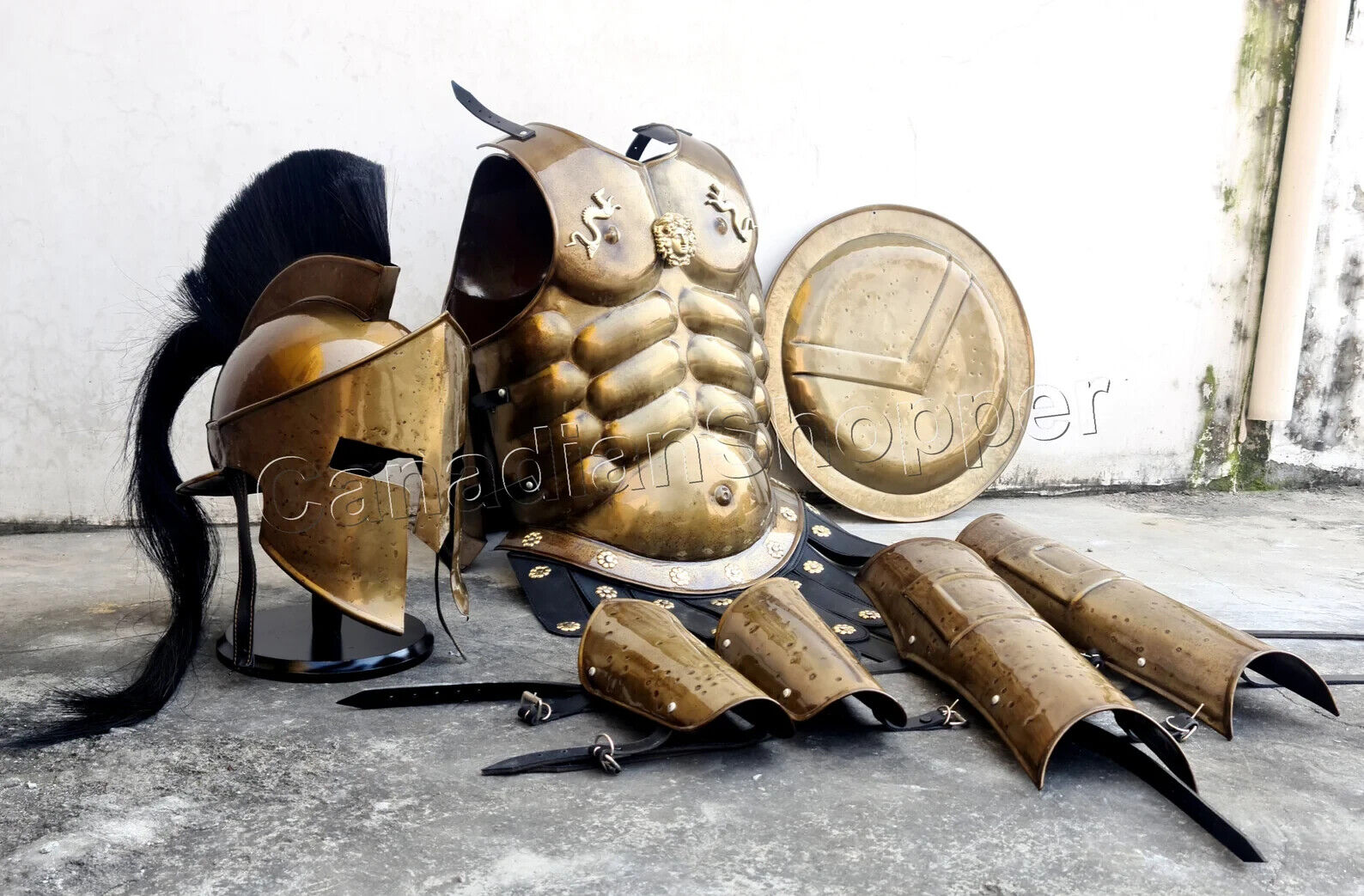 Knight Roman Spartan Suit of Armor Muscle Set Medieval Spartan Full Costume