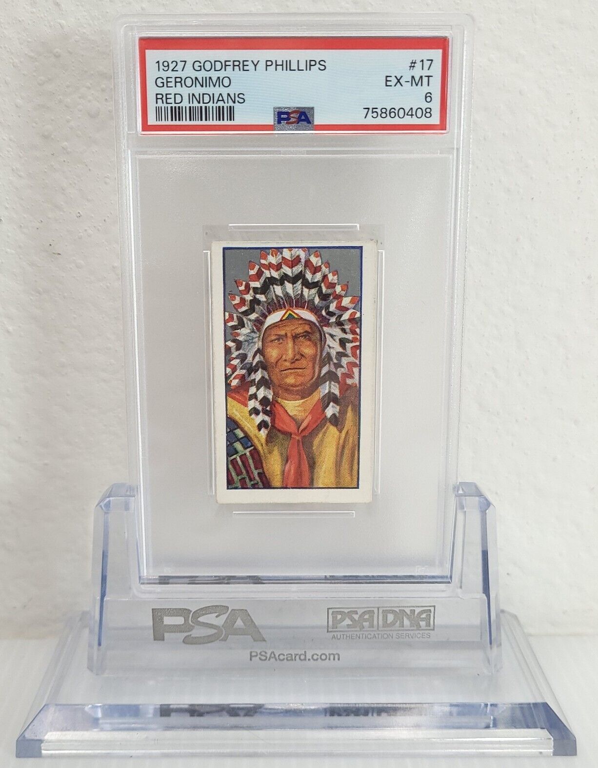 1927 Godfrey Phillips Geronimo #17 Red Indians PSA 6 Apache Chief 