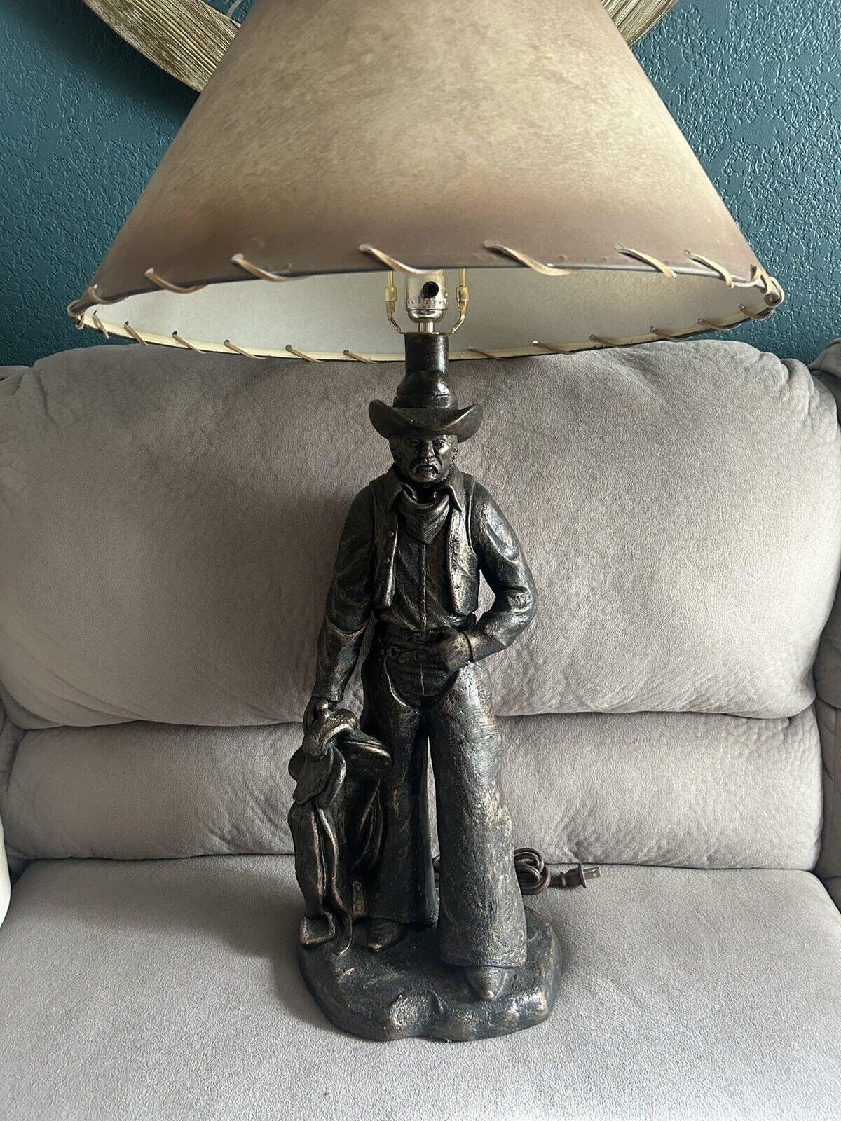 Vintage Cowboy Lamp