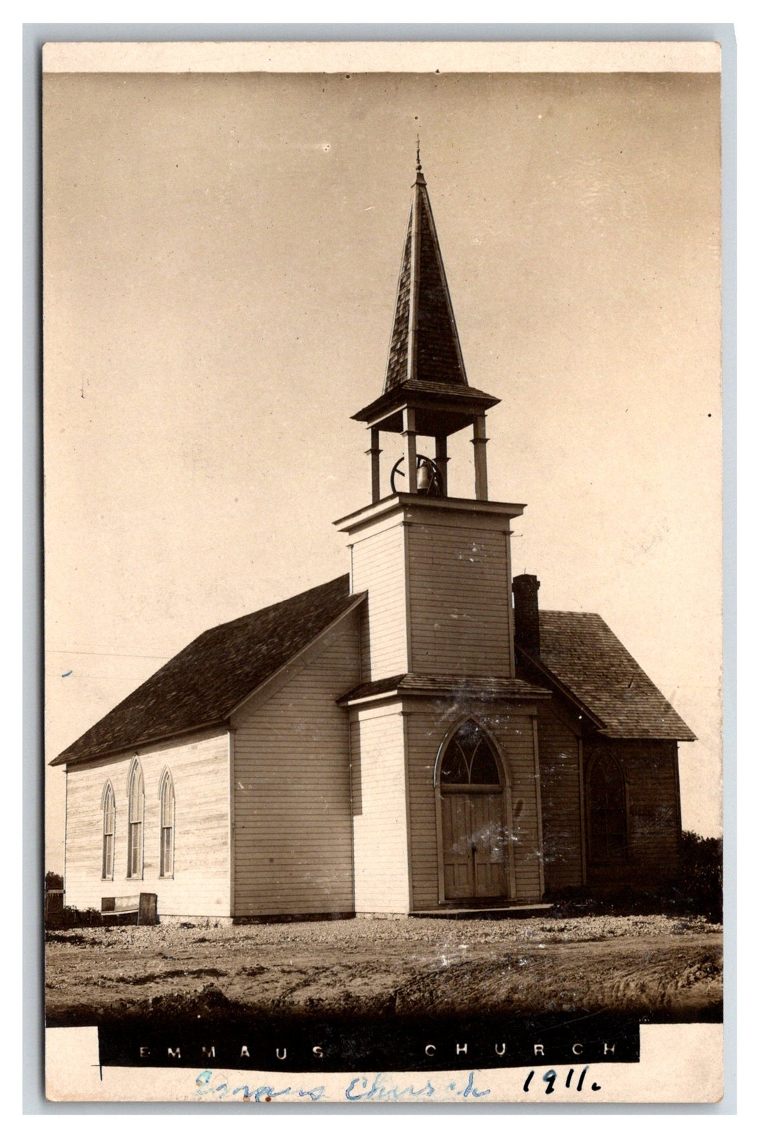 EMMAUS Pennsylvania RPPC ~ Historic Church 1911 Lutheran?