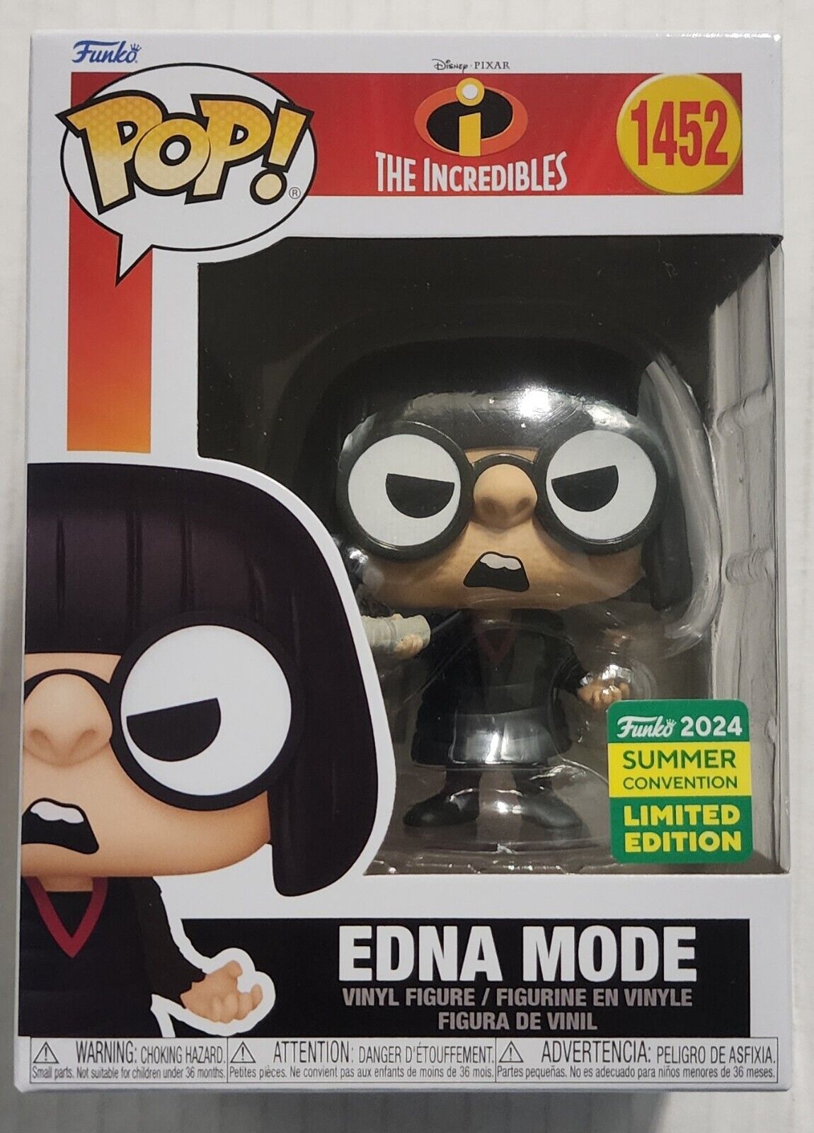 Funko Pop Incredibles Edna Mode 1452 2024 SDCC SHARED IN HAND