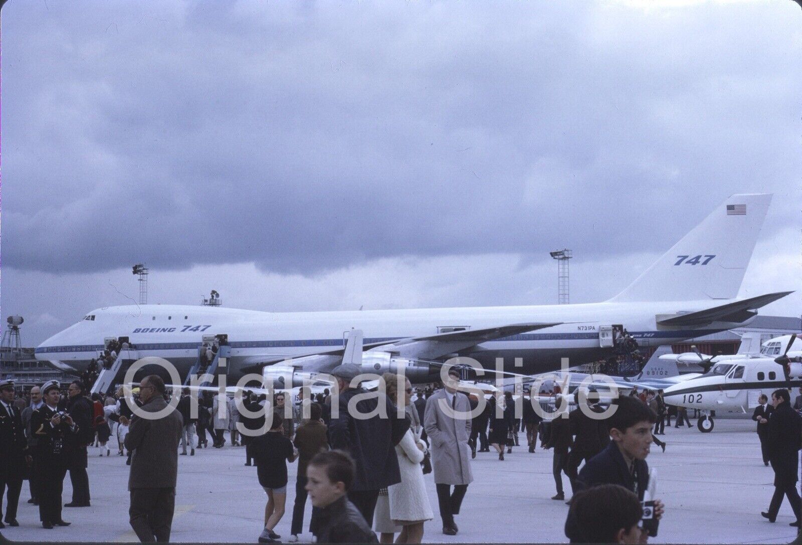 Boeing 747-100 Kodachrome 35mm Slide Photo Paris Air Show 1969 (#230)