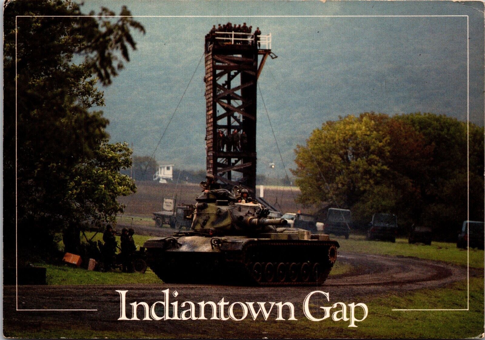 Postcard Fort Indiantown Gap PA Training Facility US Army & National Guard Tank