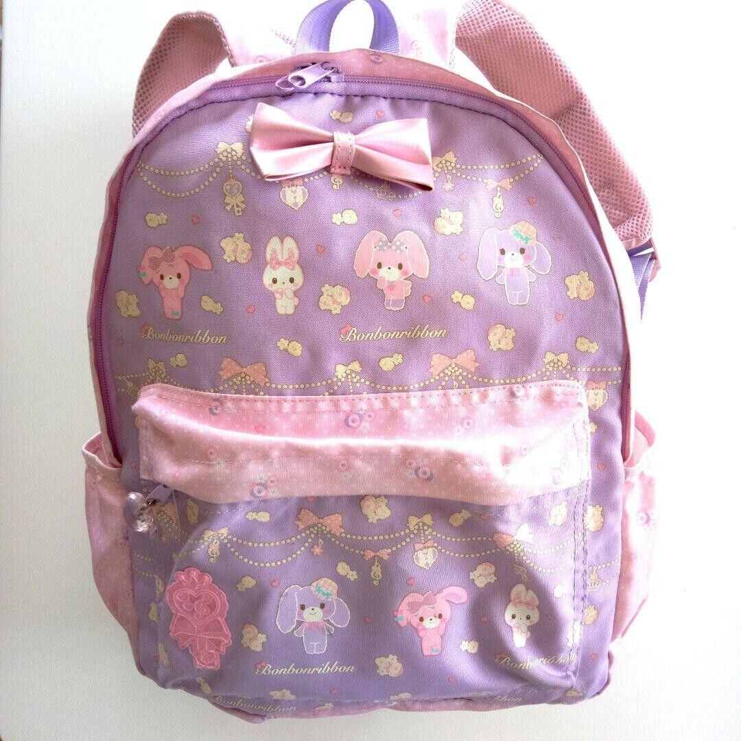 Sanrio Bonbonribbon Backpack Rucksack School Bag Purple and Pink