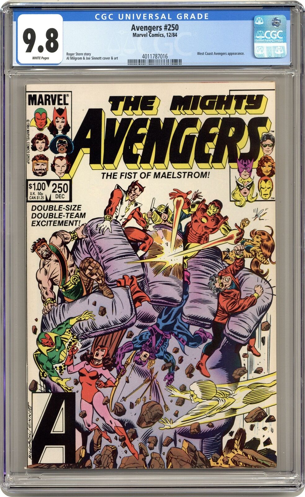 Avengers #250 CGC 9.8 1984 4011787016