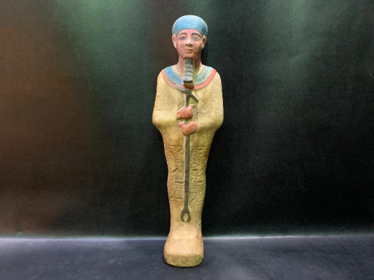 Amazing Egyptian Ptah god Ushabti standing & holding the stick