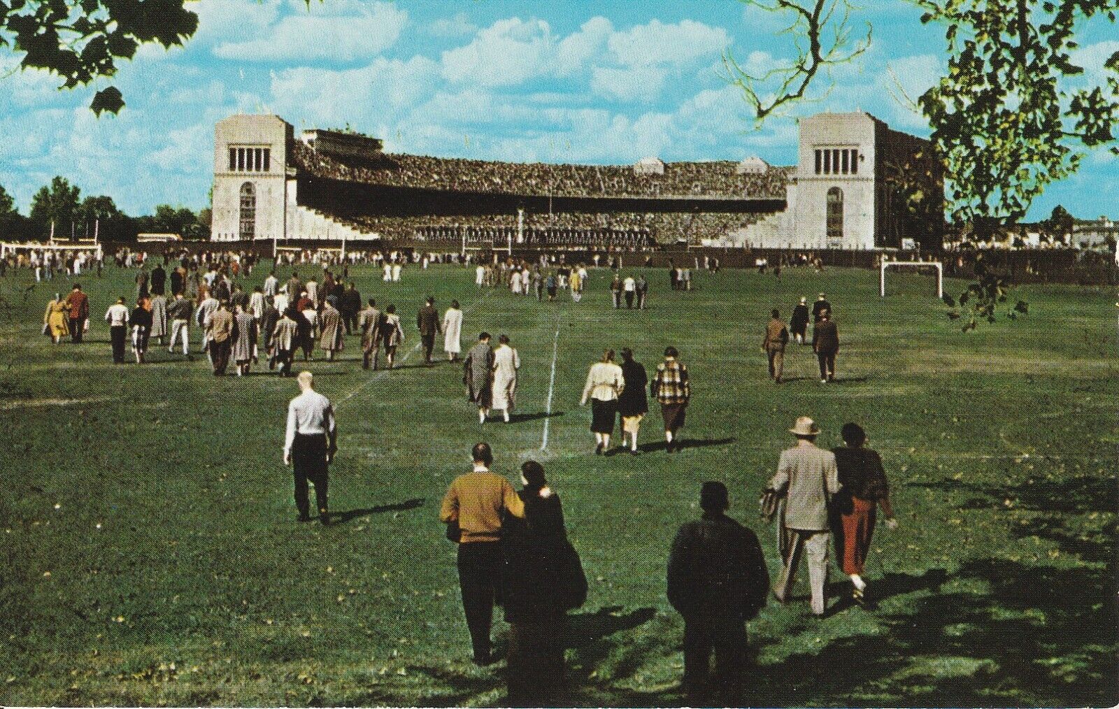 Rare Ohio State University Buckeyes Football Stadium Chrome Era Postcard