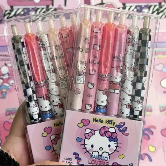 Hello Kitty Pens 6 Pack Sanrio Lovers Club 
