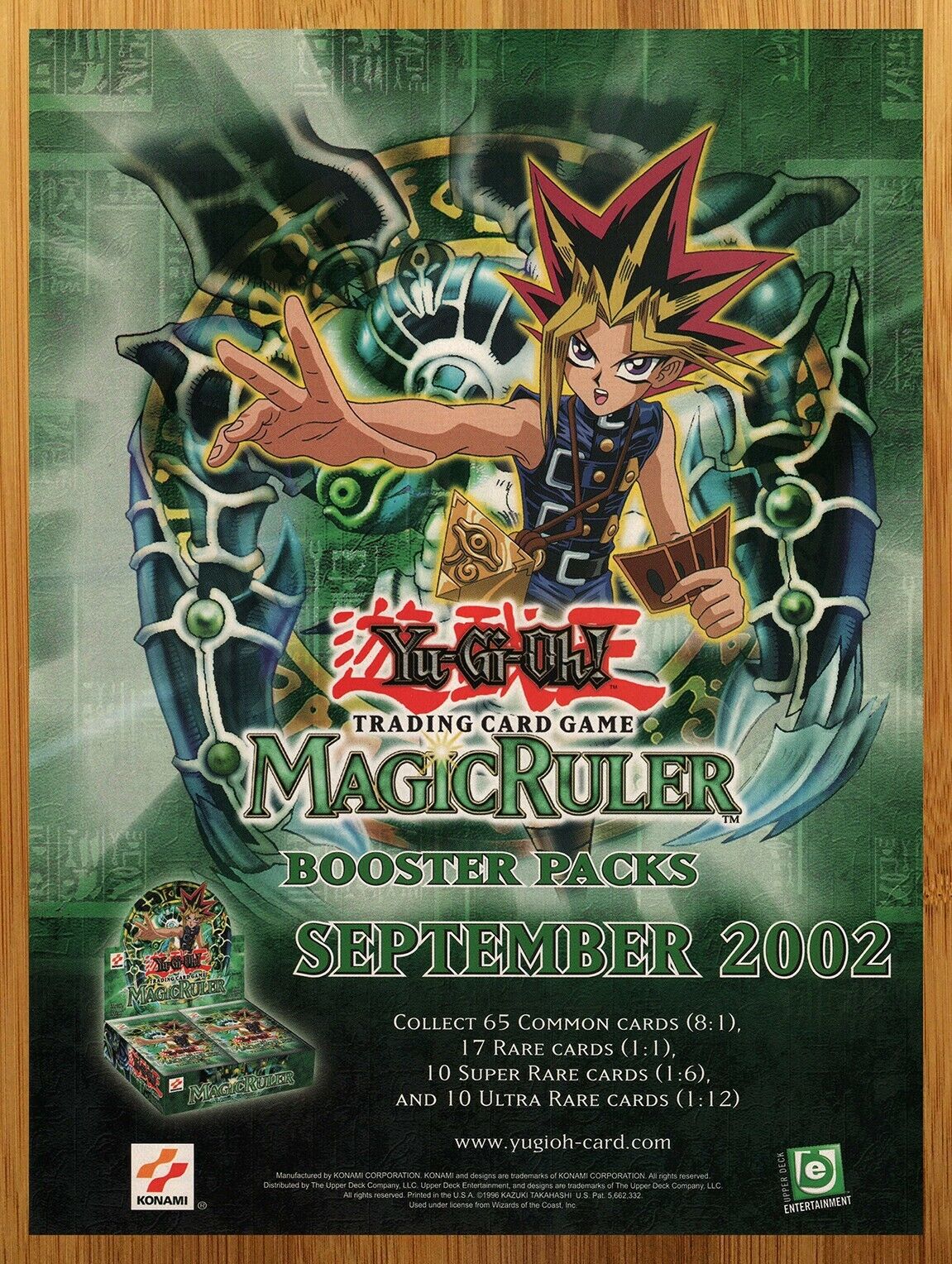 2002 Yu-Gi-Oh TCG Magic Ruler Print Ad/Poster Official CCG Card Game Promo Art