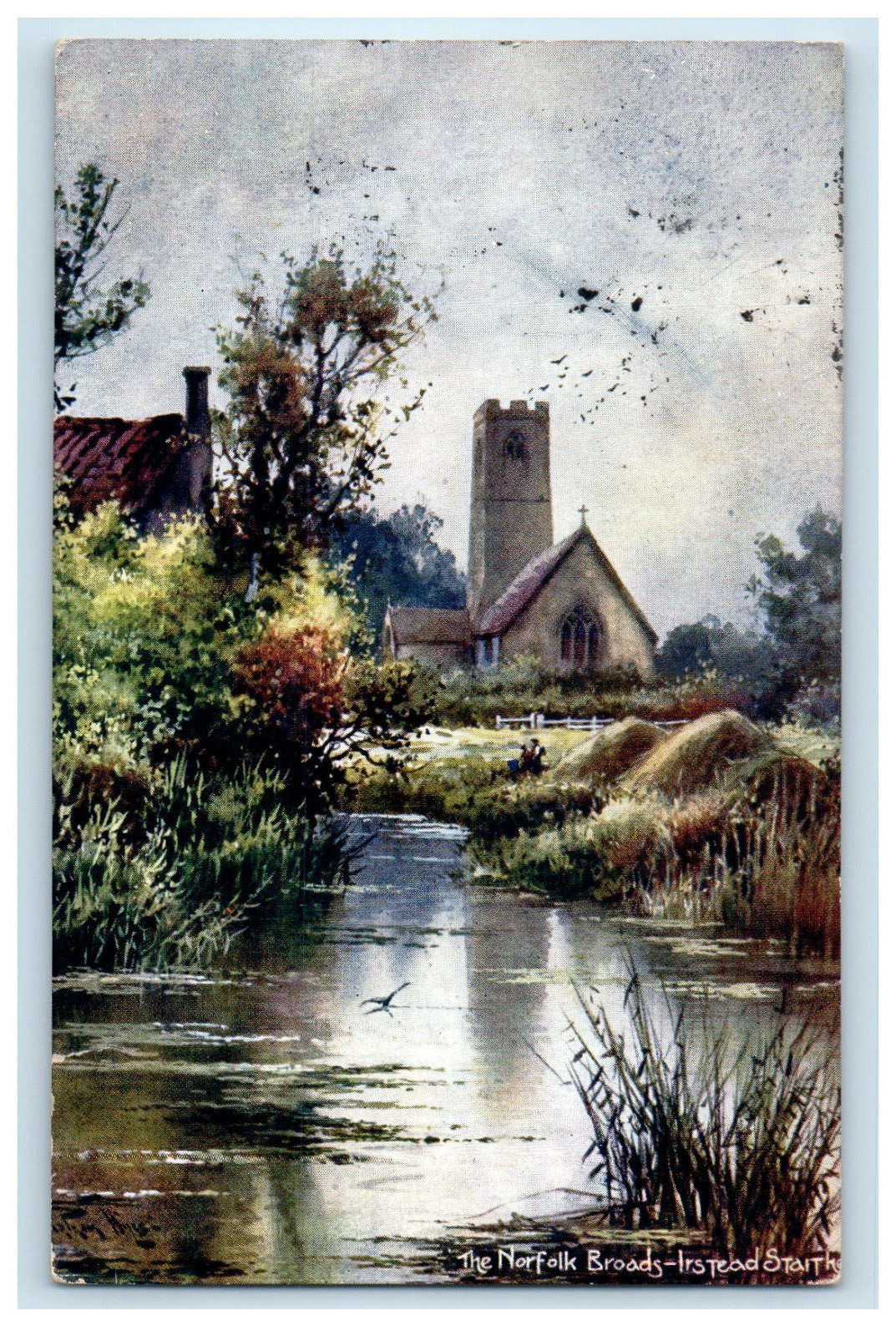 1906 The Norfolk Broads Irstead Staithe Norwich Oilette Tuck Art Postcard