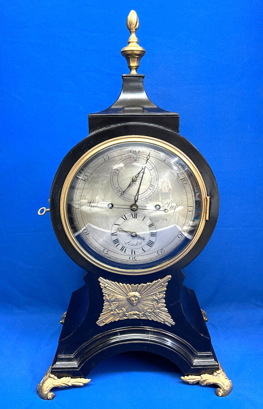 Extremely Rare Antique 1796 English Astronomical Double Fusee Mantel Clock