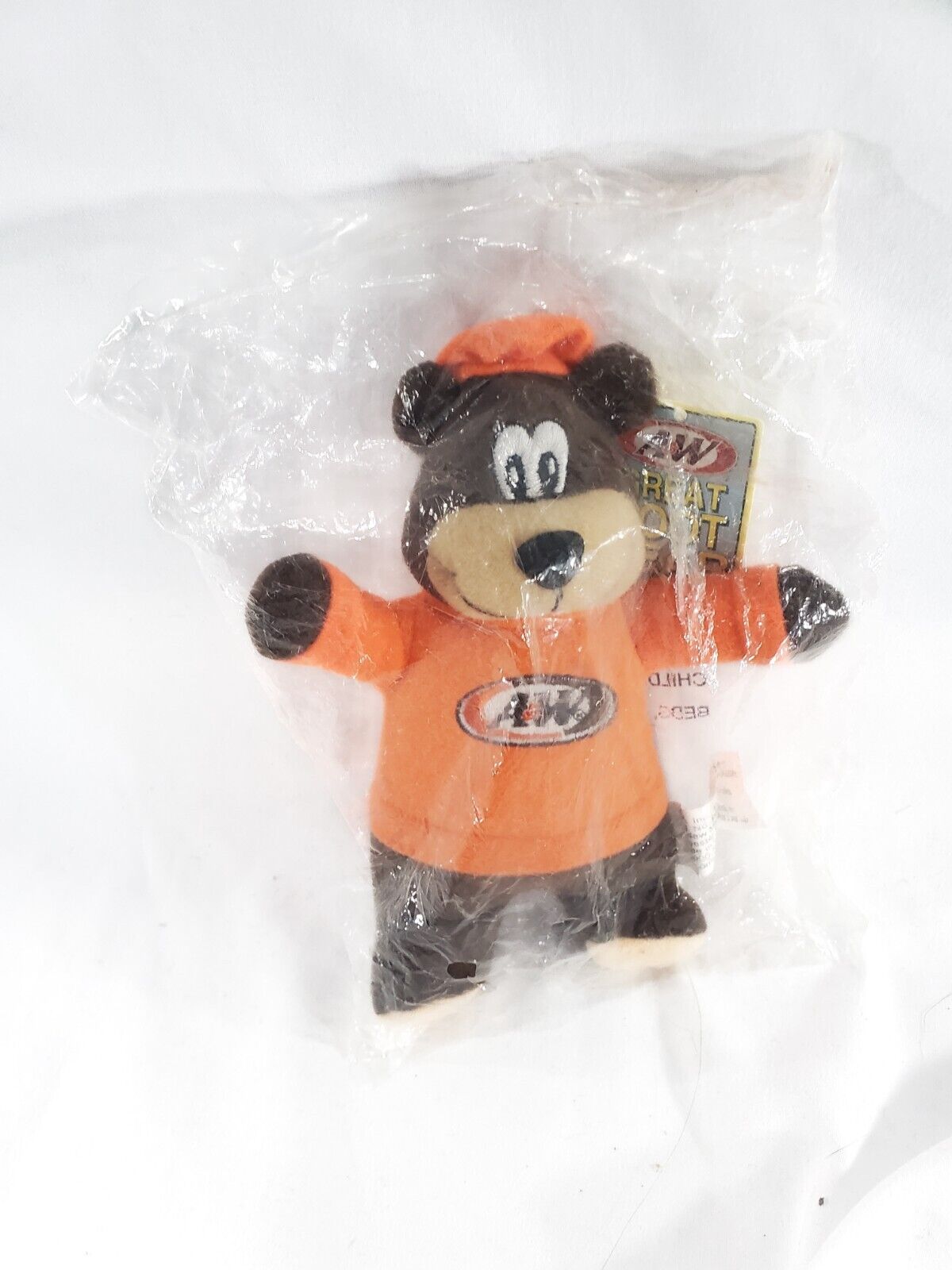 Vintage NEW SEALED 2001 AW Root Beer Bear Plush 6