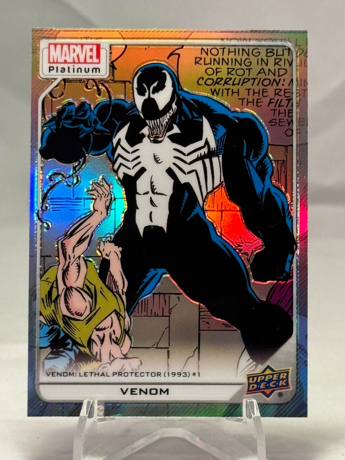 2022 Marvel Platinum Venom Rainbow Silver No. 124